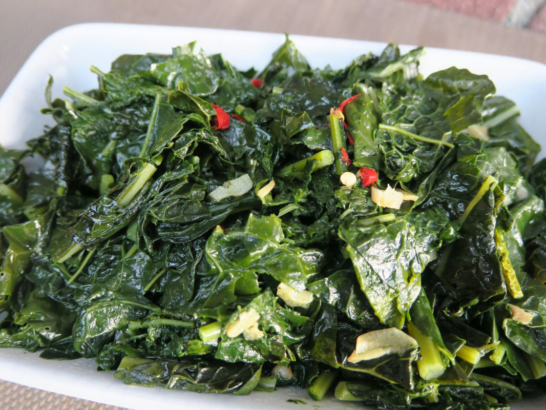 Cavolo nero in padella (gebakken palmkool)