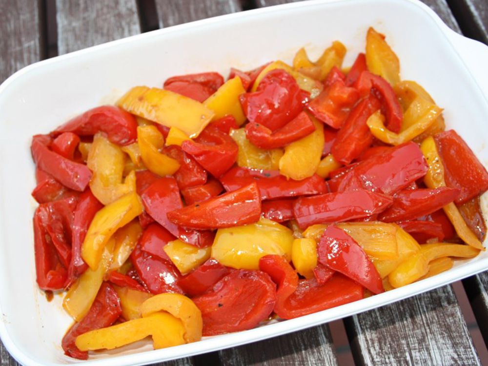 Peperonata of Peperoni fritti (gebakken paprika's)