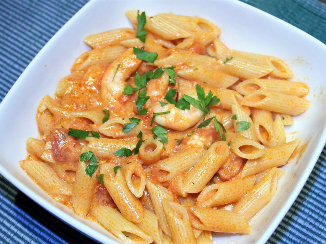 Penne con spinaci e gorgonzola (Penne met spinazie en gorgonzola)